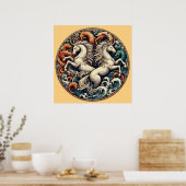 "Beautiful Mystical Horses" 47 V2 Poster (Küche)