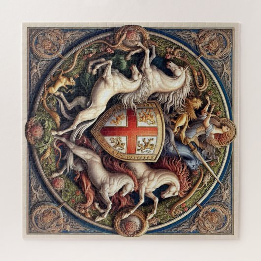"Beautiful Mystical Horses" England 36 Puzzle (Horizontal)