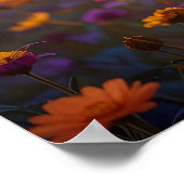 Beautiful Mythic Tiger Goddess with Saturn Rising Poster (Ecke)