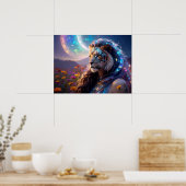 Beautiful Mythic Tiger Goddess with Saturn Rising Poster (Küche)