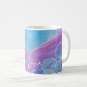 Beautiful Named Lila Blue Abstrakte Rose Kaffeetasse (VorderseiteRechts)