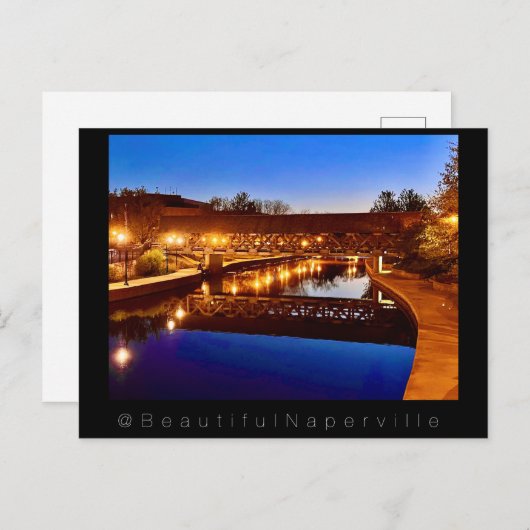 Beautiful Naperville - Riverwalk Reflections #2 Postkarte (Vorne/Hinten)