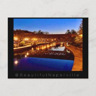 Beautiful Naperville - Riverwalk Reflections #2 Postkarte