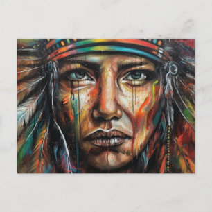 Beautiful Native American Postkarte