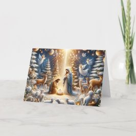 Beautiful Nativity Scene Holiday Christmas Feiertagskarte