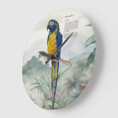 Beautiful nature inspired Endangered Macaw Große Wanduhr (Winkel)