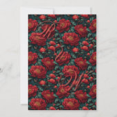 Beautiful Nature Peonies Romantic Wedding  Einladung (Rückseite)