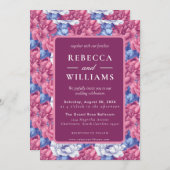 Beautiful Nature Peonies Wedding  Einladung (Vorne/Hinten)