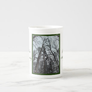 Beautiful nature snow in the woods Specialty Mug Porzellantasse