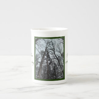 Beautiful nature snow in the woods Specialty Mug Porzellantasse