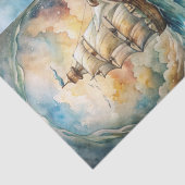 Beautiful Nautical Themed Decoupage Seidenpapier (Detail)