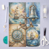 Beautiful Nautical Themed Decoupage Seidenpapier (Handwerk)