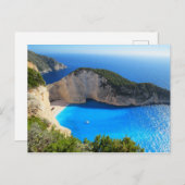 Beautiful Navagio Beach, Griechenland Postkarte (Vorne/Hinten)