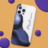 Beautiful Navy Blue Agate Personalisiert Case-Mate iPhone Hülle
