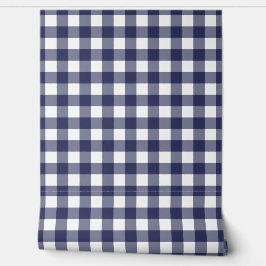 Beautiful Navy Gingham Check Green Buffalo Plaid Tapete