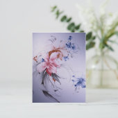 Beautiful Nelumbo Postkarte (Stehend Vorderseite)