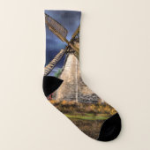 Beautiful Netherlands Windmill Landscape - Drawing Socken (Links - Innen)