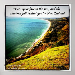 Beautiful New Zealand Photo Poster W/NZ Proverb
