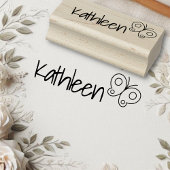 Beautiful Niedlich Butterfly Signature Name Custom Gummistempel
