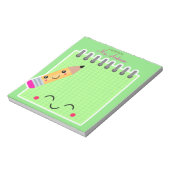 Beautiful Niedlich Green Teacher Wertschätzung Notizblock (Rotiert)