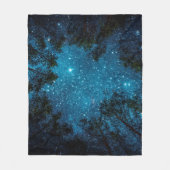 Beautiful night sky, Milky Way and the trees. Fleecedecke (Vorderseite)