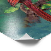 Beautiful Northern Red Kardinal Bird Foto Print (Ecke)