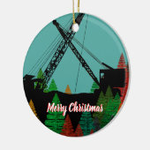 Beautiful Northwest Crane Operating Engineer Art Keramik Ornament (Links)