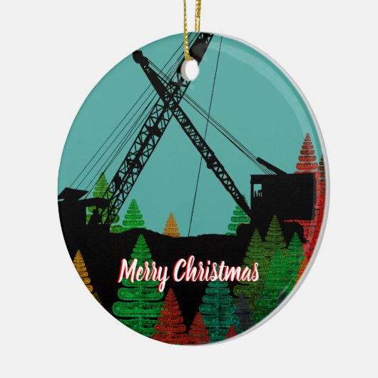 Beautiful Northwest Crane Operating Engineer Art Keramik Ornament (Links)