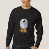 Beautiful nostalgic snow globe with snowman sweatshirt (Vorderseite)