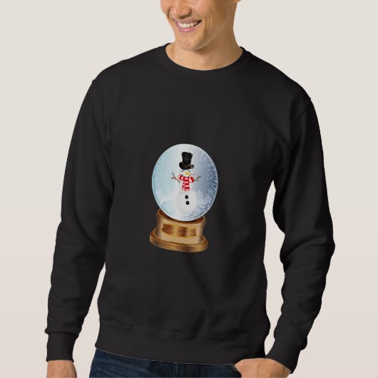Beautiful nostalgic snow globe with snowman sweatshirt (Vorderseite)