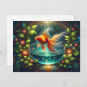 Beautiful Nowruz Goldfish Postkarte (Vorne/Hinten)
