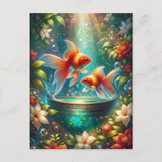 Beautiful Nowruz Goldfish Postkarte (Vorderseite)