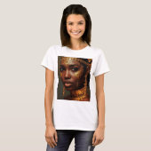 Beautiful Nubian Goddess in Gold T-Shirt (Vorne ganz)