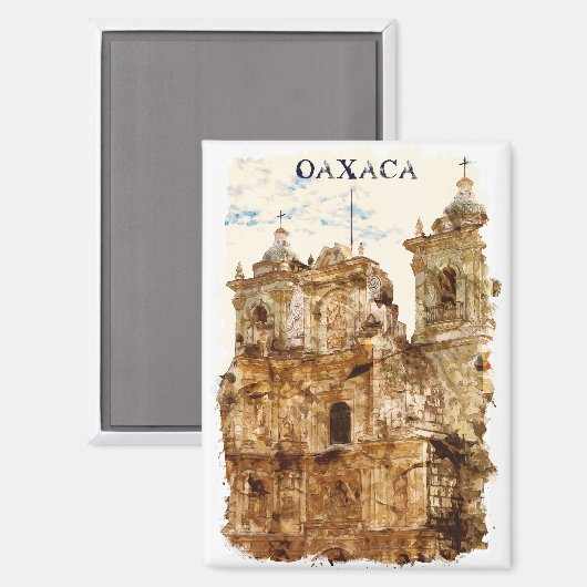 Beautiful Oaxaca Mexico Templo de Santo Domingo Magnet (Vorderseite/Rückseite)