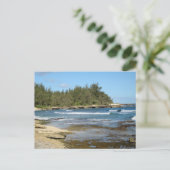 Beautiful Ocean Beach Oahu Hawaii Postkarte (Stehend Vorderseite)