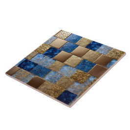 Beautiful Ocean Blue Gold Populäre Kollektion Fliese