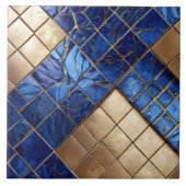 Beautiful Ocean Blue Gold TrendCollection Fliese (Vorderseite)