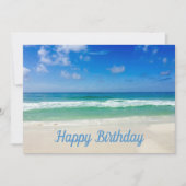 Beautiful Ocean Foto Custom Beach Happy Birthday Karte (Vorderseite)