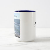 Beautiful Ocean Photo Best Dad Ever Seashore Zweifarbige Tasse (Mittel)