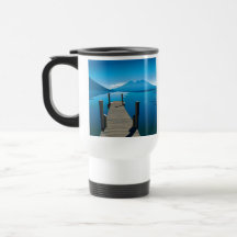 Beautiful Ocean Pier Travel Mug Design