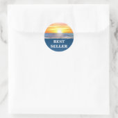 Beautiful Ocean Sunrise Best Seller Runder Aufkleber (Tasche)