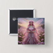 Beautiful October Opal Fairy Button (Vorne & Hinten)