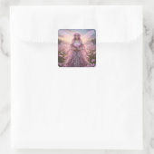 Beautiful October Opal Fairy Quadratischer Aufkleber (Tasche)