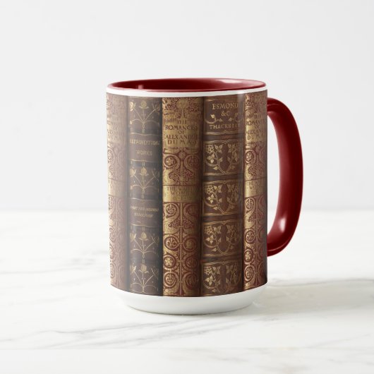 Beautiful Old Books (Dumas) Tasse (VorderseiteRechts)