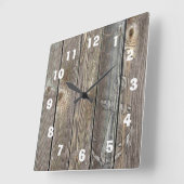 Beautiful Old Wood looking Clock with white Anchor Quadratische Wanduhr (Winkel)