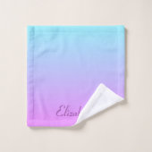 Beautiful Ombre Lavender und Blue Badhandtuch Set (Waschlappen)