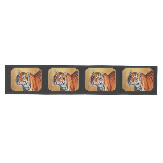 Beautiful Orange Bengalisch Tiger Mittelgroßer Tischläufer (Horizontal)