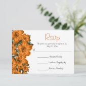 Beautiful Orange Blume Lilies - Wedding RSVP (Stehend Vorderseite)