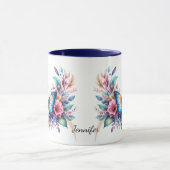 Beautiful Orange Fantasy Floral Butterfly Tasse (Zentrum)