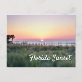 Beautiful Orange Florida Sunset Dock Pier Postkarte (Vorderseite)